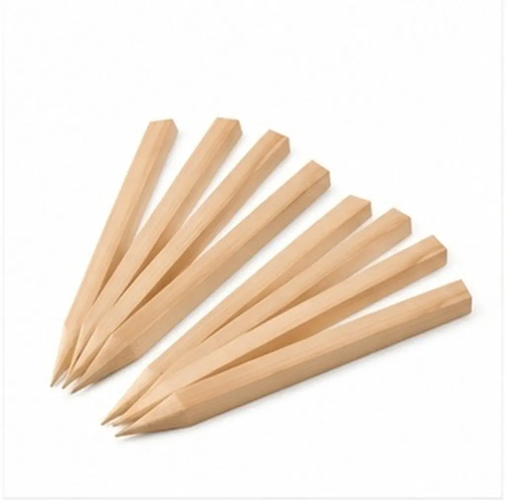 10Pcs Survey Wooden Stakes Hard Solid Wood Grade Marking Boundary Markers Heavy Duty Property Line Markers Road Construction