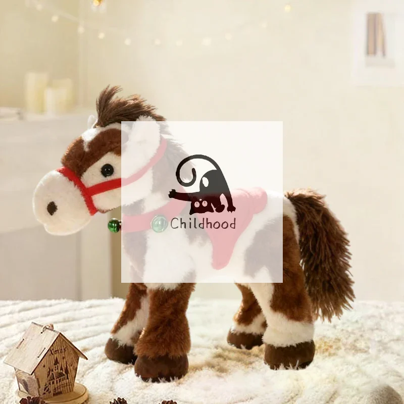 

30CM Spotted Electric Plush Horse Interactive Walking Pony With Sound Realistic Head Wagging Tail Movement, Adorable Soft Plush