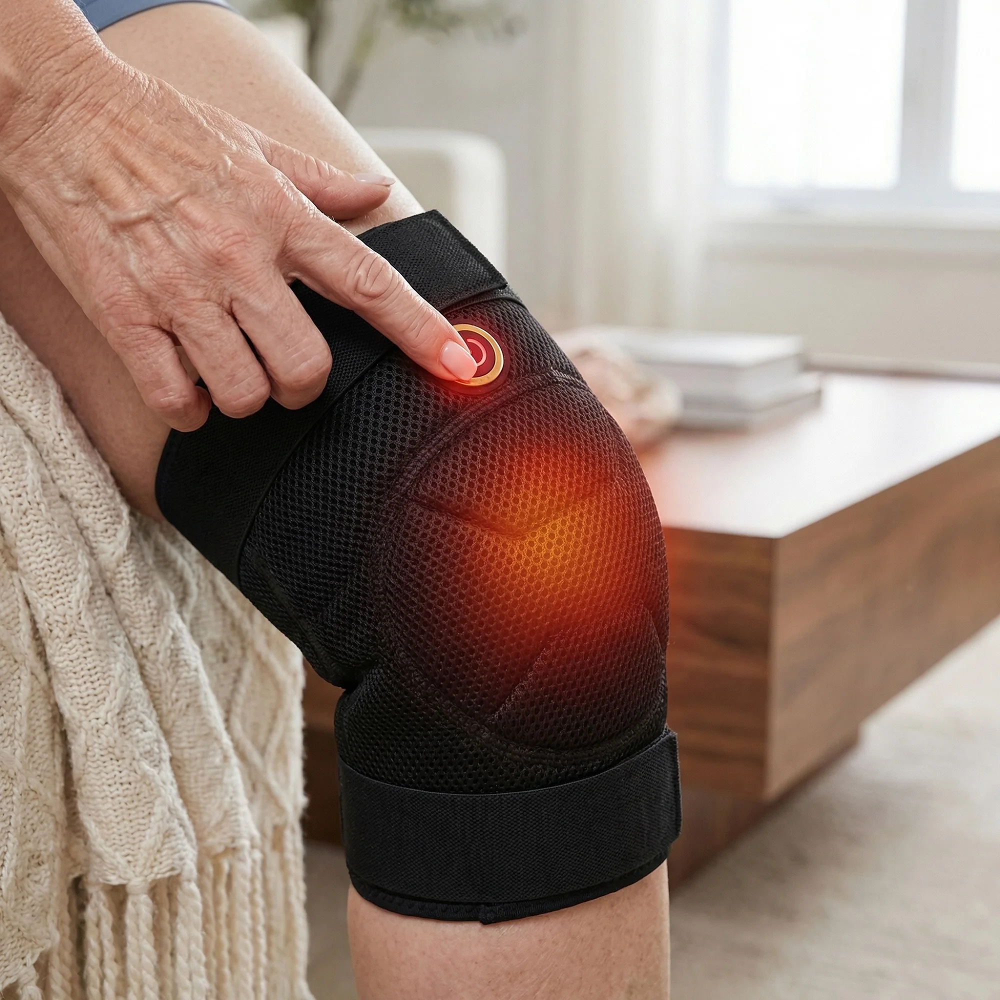 

Электрические согревающие наколенники для облегчения боли при артрите, тепловая терапия, теплый массажный бандаж-накладка, удобная грелка