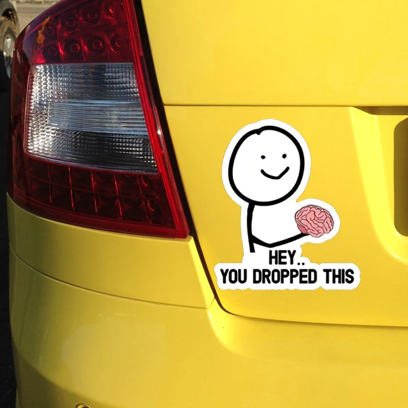 DS95# Hey You Dropped This Decal Sticker Funny Joke Car Brain Truck Laptop Sassy Rude Sarcastic