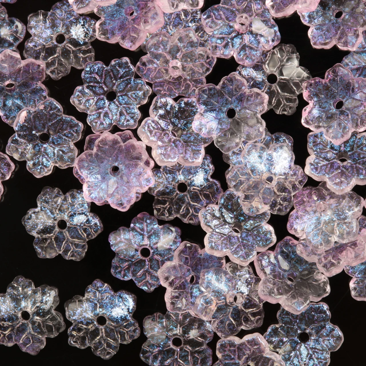 1020pcs/lot Colorful Glass Beads Flower Shape Beads Loose Spacer Bead For Jewelry Making DIY Bracelet Necklace Accessories