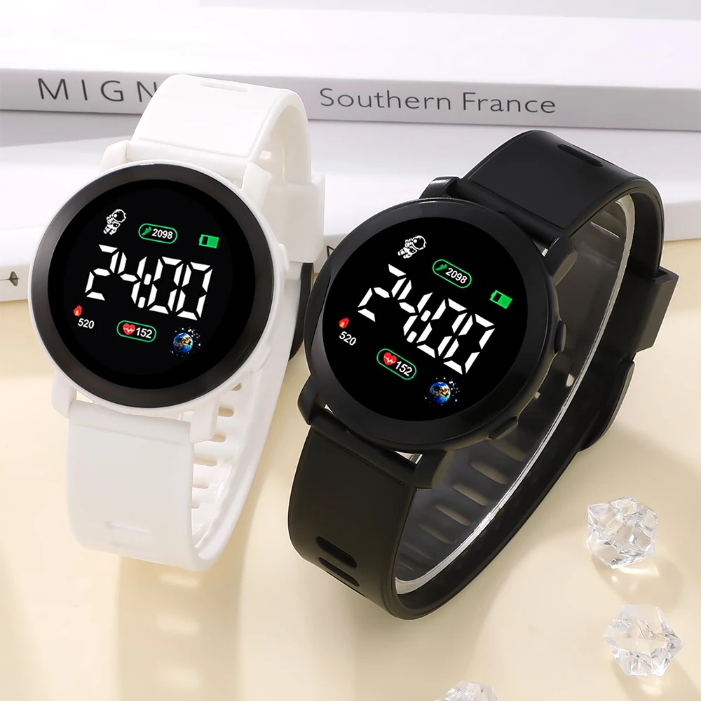 Reloj Digital LED para Hombre y mujer, cronógrafo electrónico de silicona, militar, deportivo, pareja