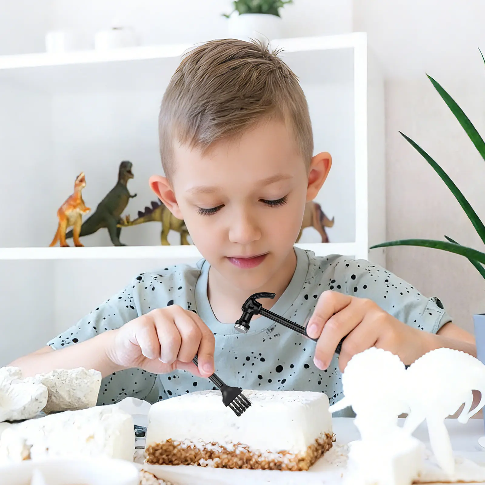 

2Sets Children Dig Excavation Tools Gemstone Learning Kit Small Digging Brush Chisel Hammer Set Toddler Tool Kit