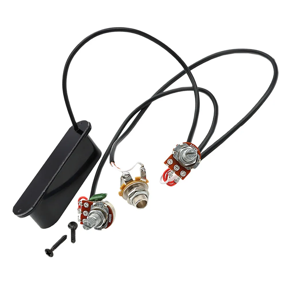 Black Guitar Pickup Metal Plastic Shell Clear Sound Acoustic Electric Guitar Parts Musical Instrument Accessories