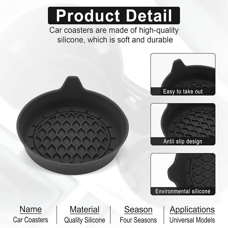 Car silicone water coaster wave-shaped water coaster original matching odorless car anti-slip mat special car new product