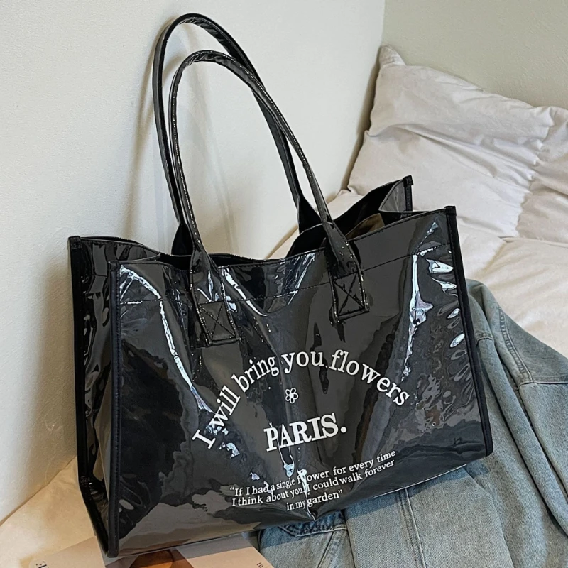 

2026 New Women's Handbag Fashion High Quality Women's Shoulder Bag Solid Color Versatile Large Capacity Women's Shopping Bag