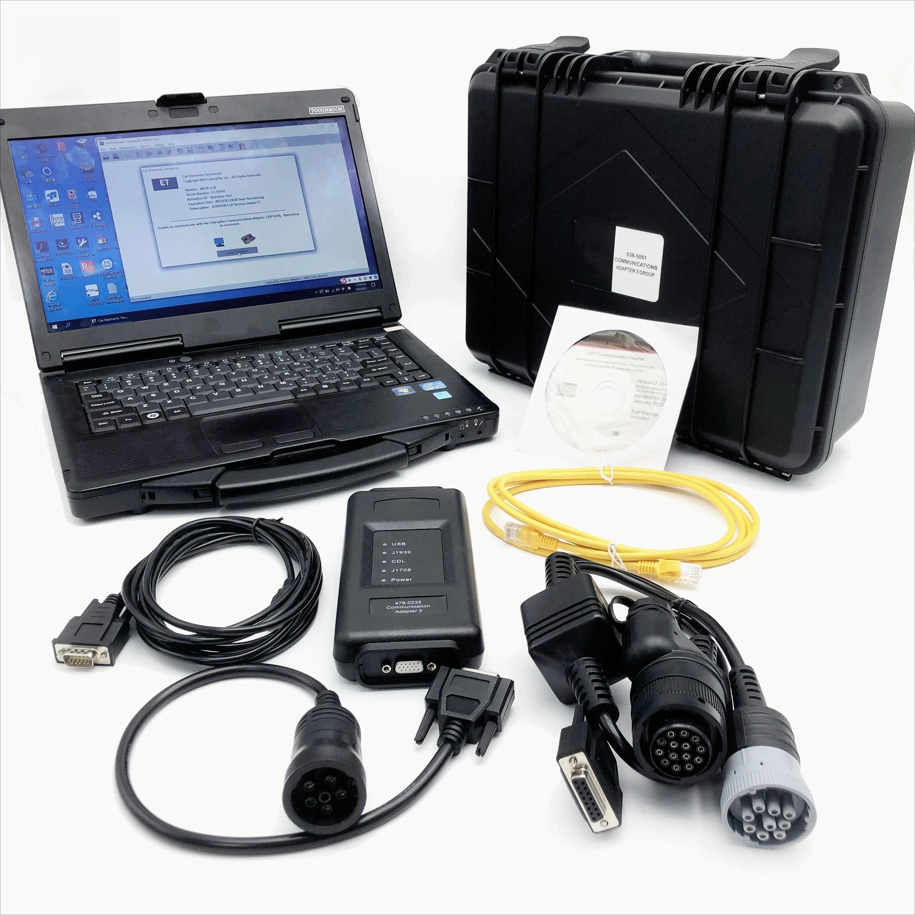 2025A 478-0235 CAT ET4 Diagnostic Tool Tablet Notebook Software Ethernet Communication Adapter Caterpillar