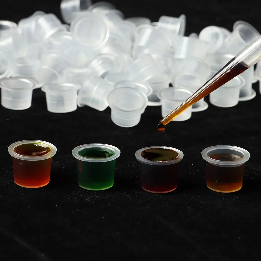 

Large Medium Small Container Holder Makeup Plastic Cups Ink Caps Disposable Pigment Cup