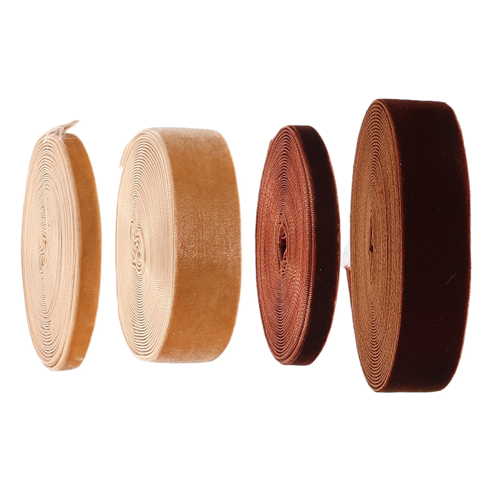 

4pcs Brown Ribbon for DIY Crafts Elegant Style Present Wrapping Bow Knot Making Decorative Ornaments Accessories Suitable All