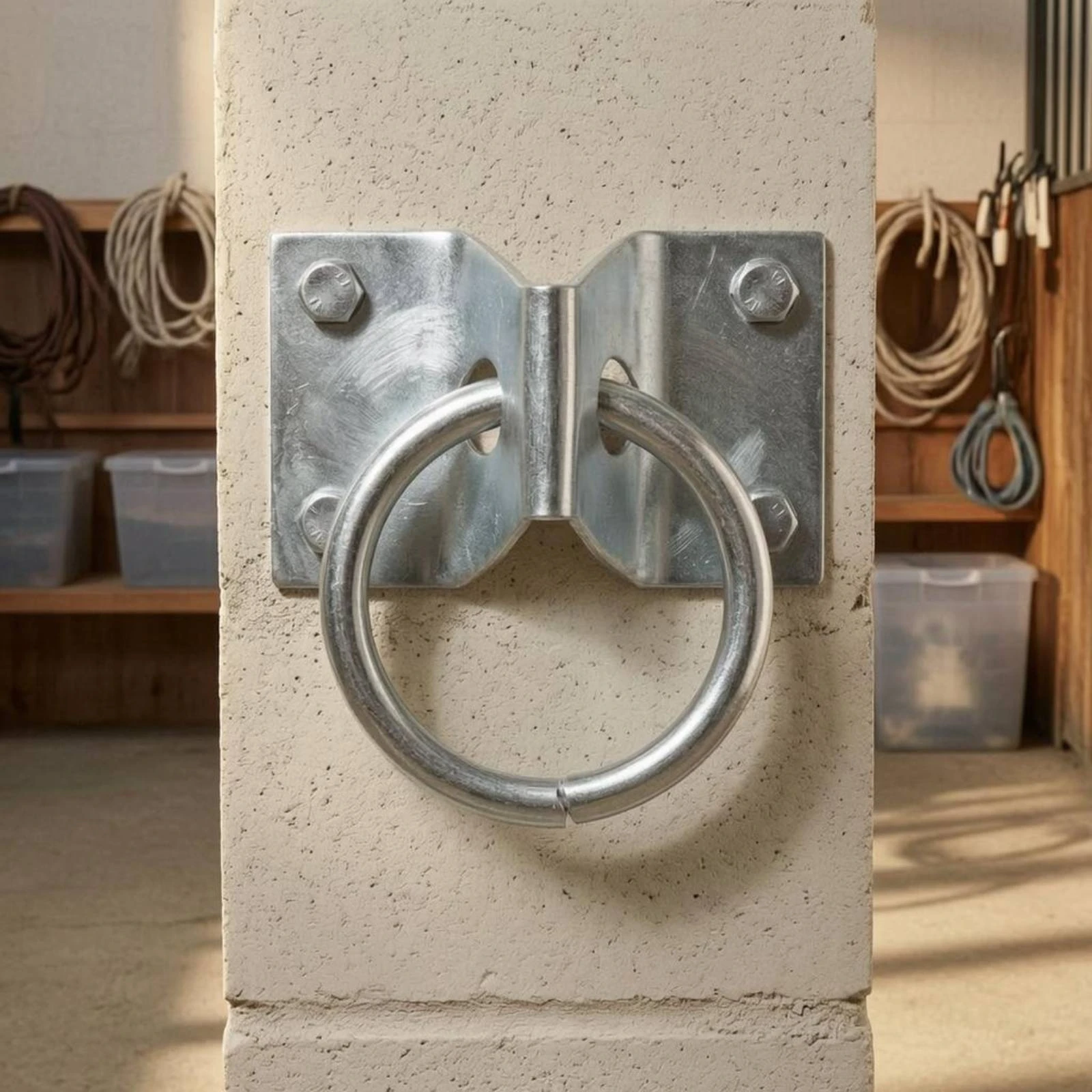 Wall-Mounted Loop Bracket Screw Holes Hinged Loop Bracket