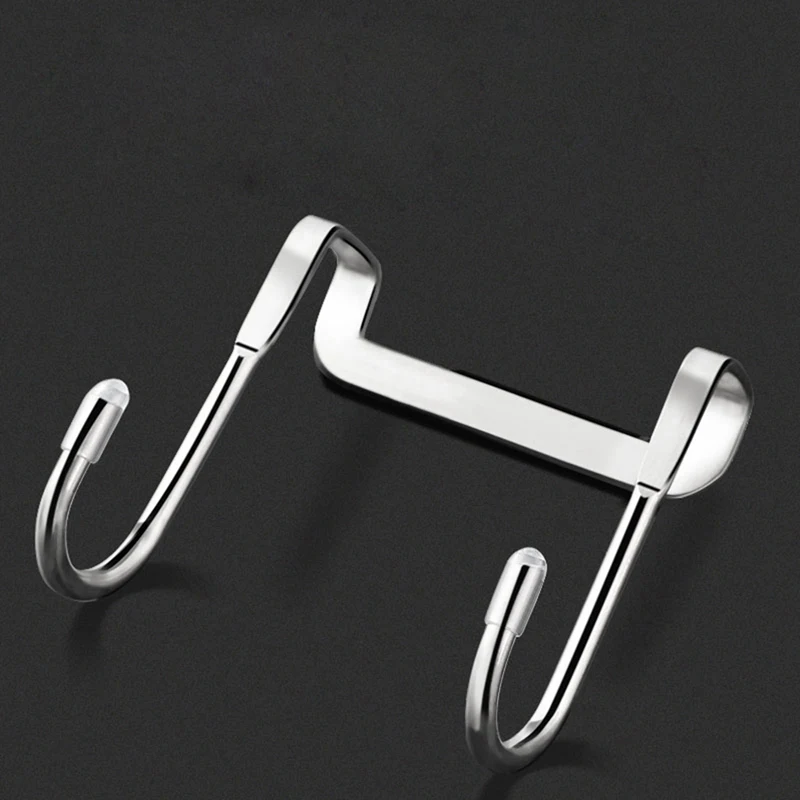 Stainless Steel Perforation-Free Cabinet Door Seamless Clothes Hook Door Back Wall Hanging Hook