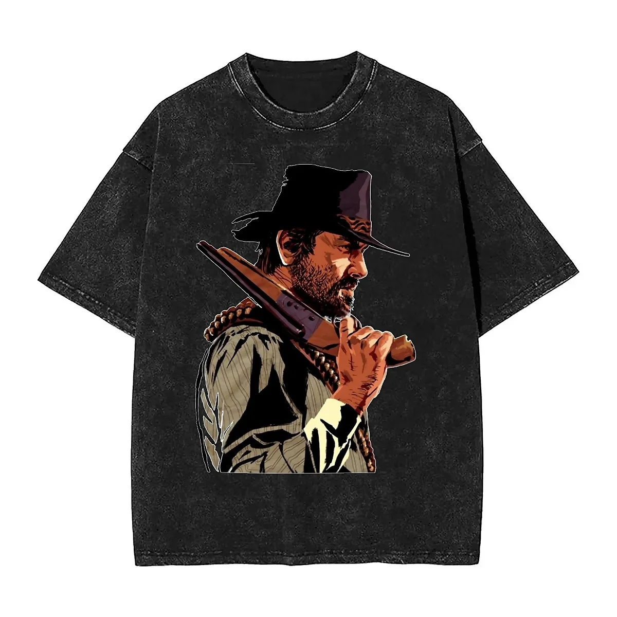 Arthur Morgan rdr2 Washed T-Shirt Men red dead redemption Y2K Retro Cotton T Shirts Summer Cool Tee Shirt Oversize Clothing