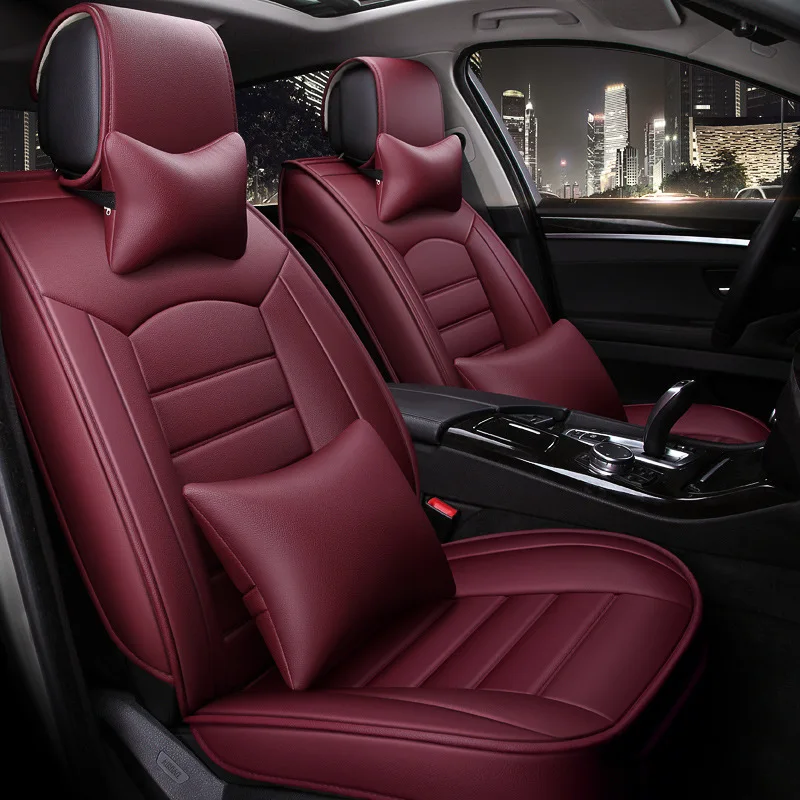 

New Style Luxury 10pcs Combo Pvc Pu Leather Washable Water Proof Protection Pad Full Set Universal Car Seat Cover