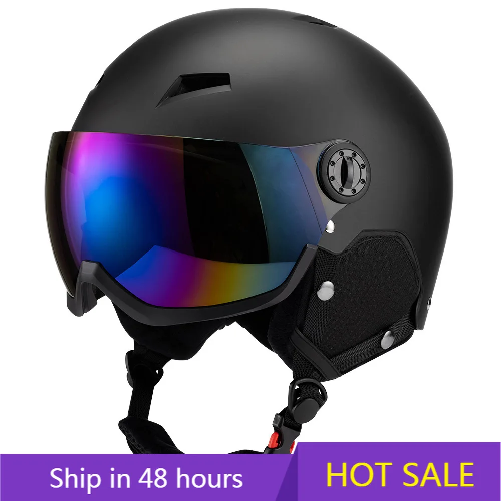 

POWER LEAP Professional Goggles Ski Helmet Outdoor Men's and Women's Adult Sports Ski and Snowboard Helmet Thickened Lining