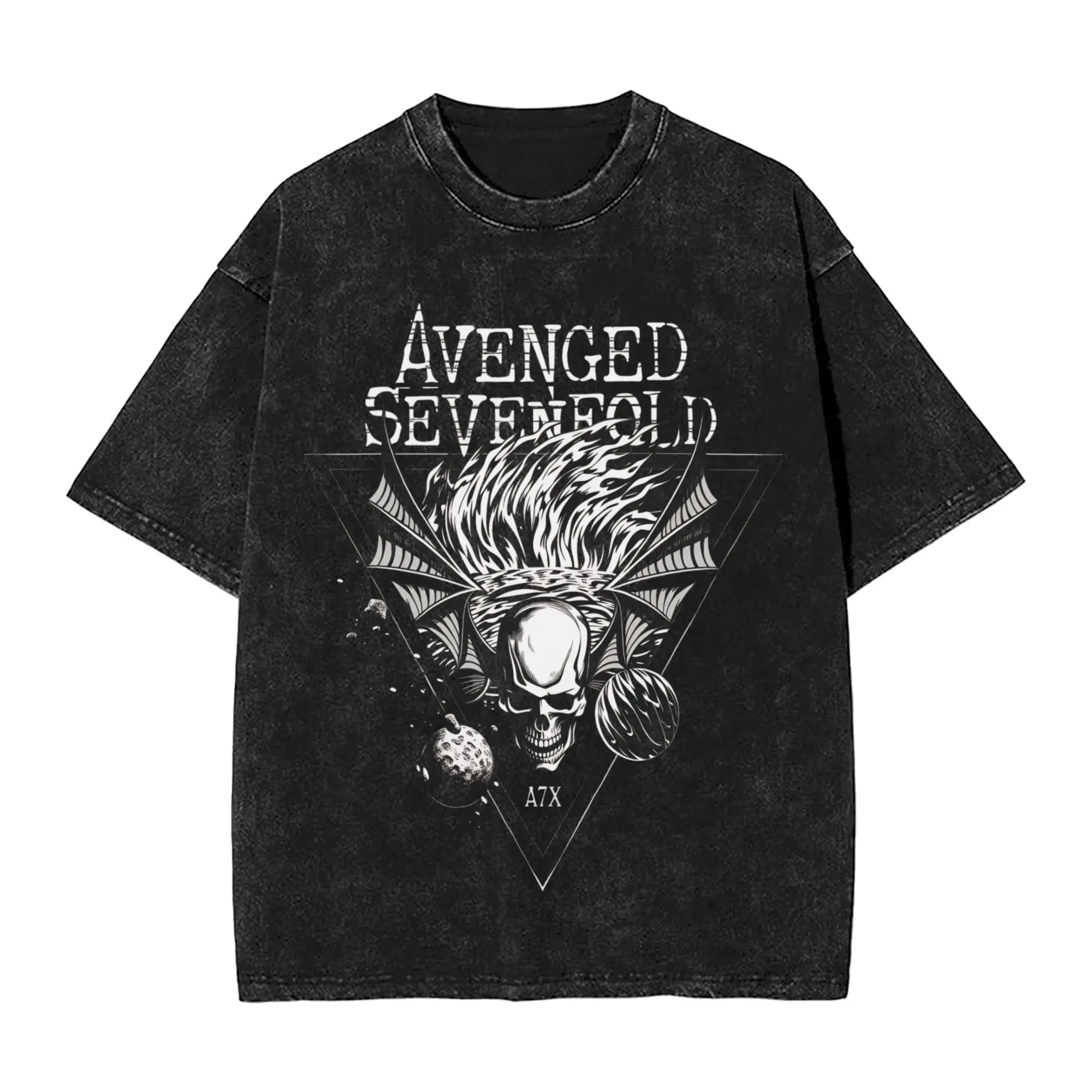 Harajuku Washed T-Shirt Avenged SEVENFOLD Estd 1999 Loose T Shirts  Fashion Tee Shirt for Men Beach Y2K Basic Design Tees