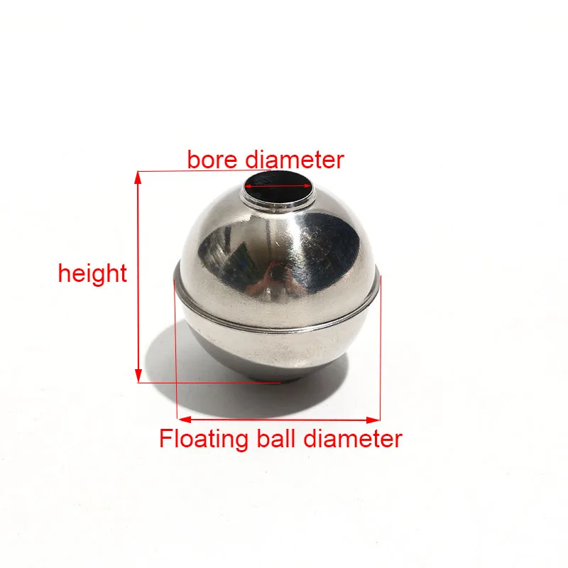 

1PC SUS304 Spherical Magnetic Liquid Level Large-size Floating Ball High-temperature Stainless Steel Switch Fittings