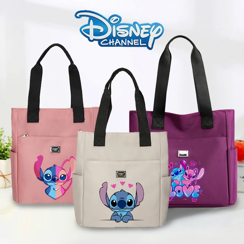 Disney Stitch Shoulder Bag Cute Large Capacity Cartoon Stich Casual Hundred Fashion Handbag Trendy Tote Bags for Work Commuting