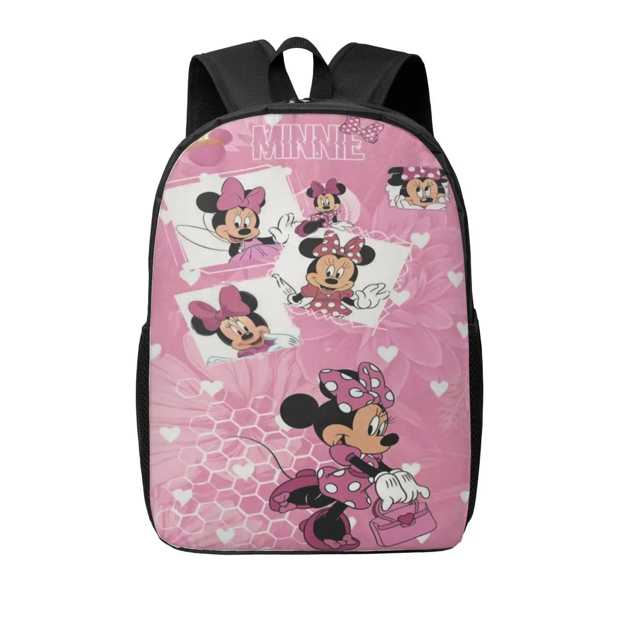 Custom Mickey Mouse Travel Backpack Men Women School Laptop Bookbag Minnie Mouse Heart College Student Daypack Bags