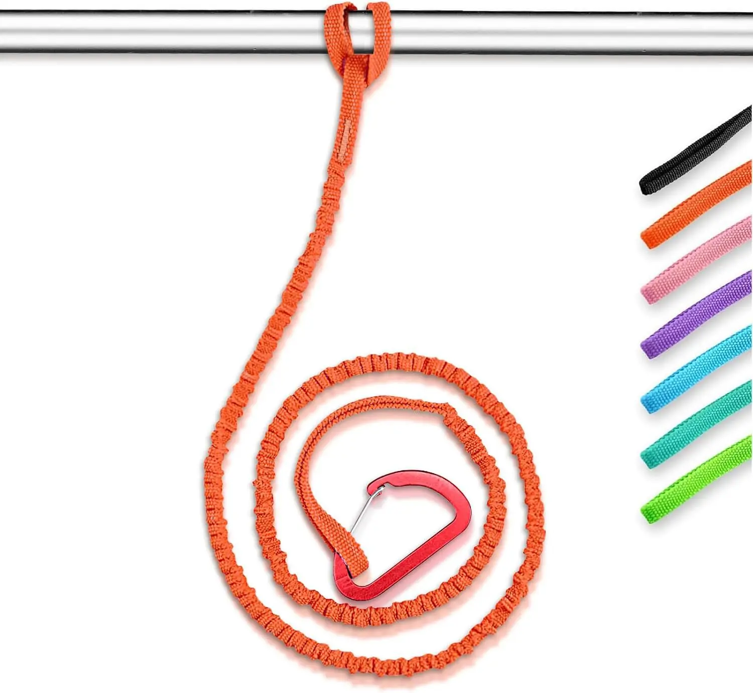 Kayak Paddle Tie Down Straps Retractable Nylon Hanging Rope with Hooks Durable Bungee Cord Canoe Tether for Fishing Rods & Gear
