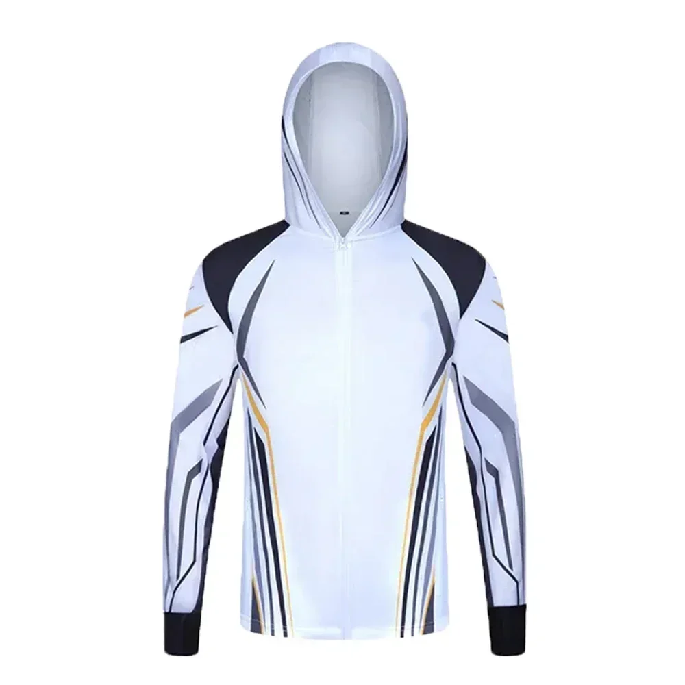 قمصان الصيد طويلة الأكمام الأشعة فوق البنفسجية حماية مقنعين ملابس الصيد سريعة الجافة قمصان طويلة الأكمام الملابس المضادة للأشعة فوق البنفسجية قميص لصيد الأسماك #2