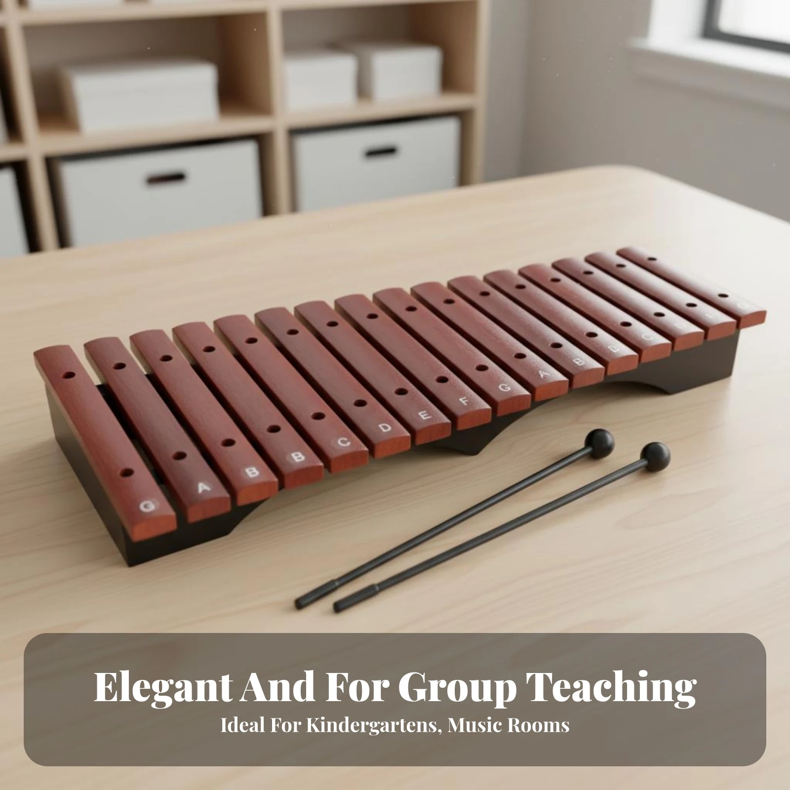 Musical Instrument Xylophone - 15 Note Xylophone Faux Rosewood Finish