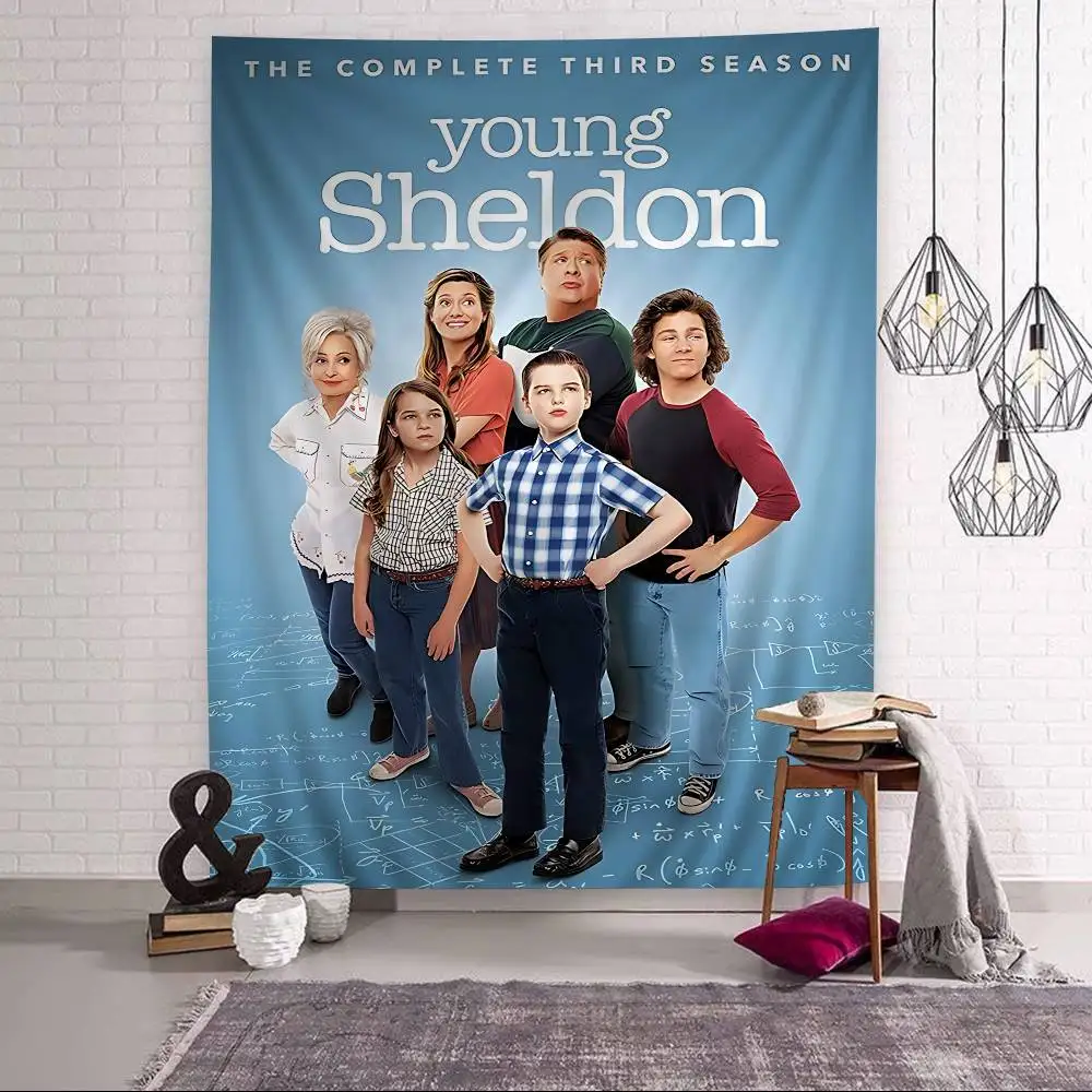 Sitcom Series Young Sheldon Hippie Wall Hanging Tapestries Bohemian Wall Tapestries Mandala INS Home Decor