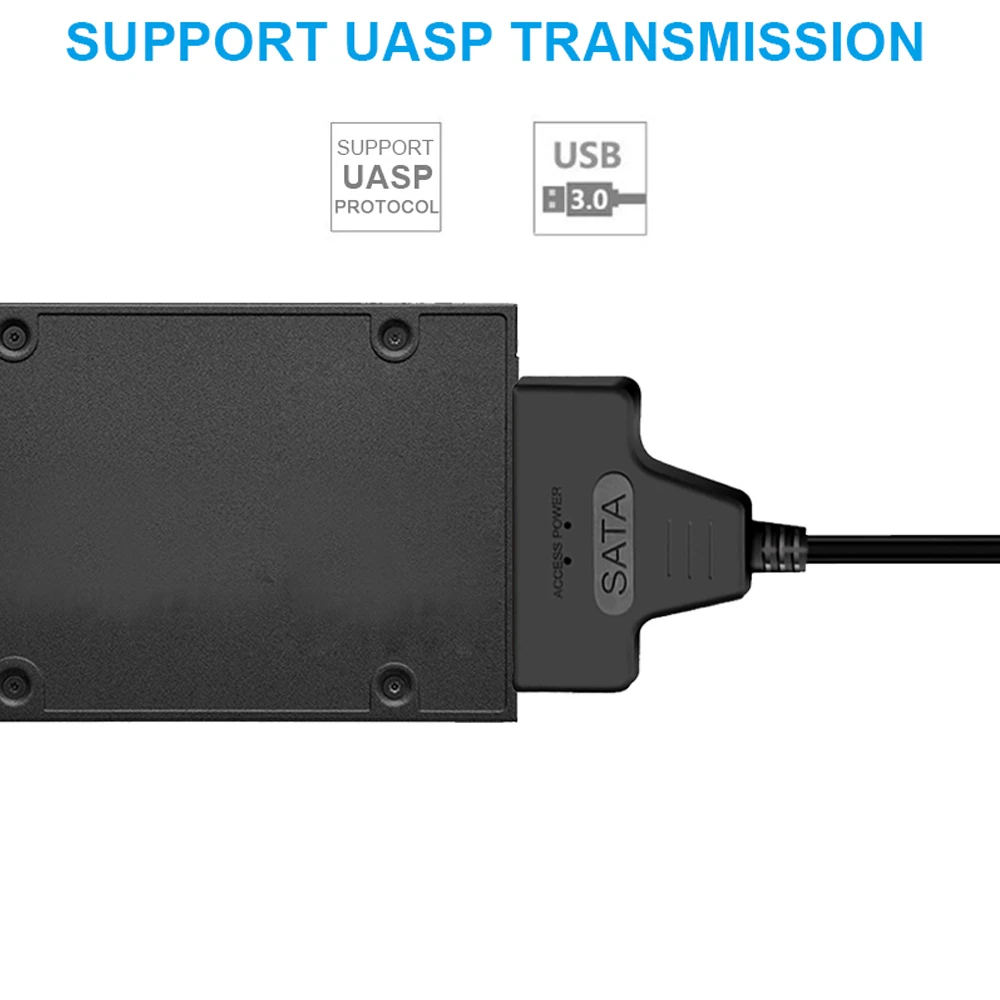 محول كابل USB ساتا ، يصل إلى 6 جيجابايت في الثانية ، يدعم بوصة ، قرص صلب ، 22 دبوس ، كابل ساتا الثالث
