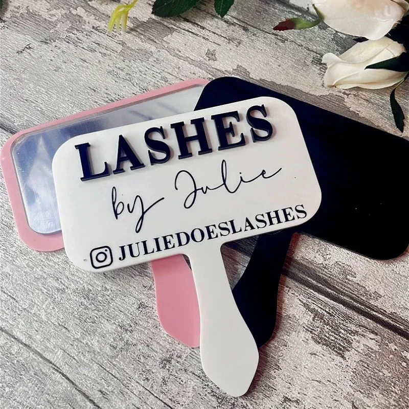 

Eyelash Technician Prop and Mirror Lash Tech Face Paddle Gift Lash Room Decor Salon Decor Handheld Mirror Lashes By