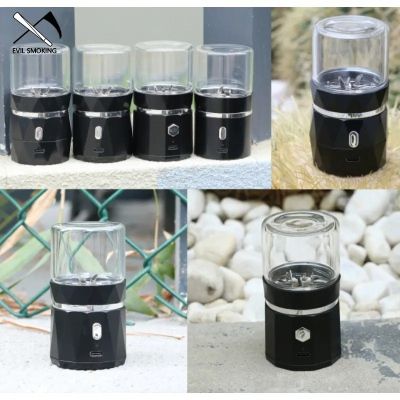 EVIL SMOKING LTQ Mini Electric Dry Herb Grinder Portable Tobacco Shredder Stainless Steel Spice Crusher Smoking Accessories