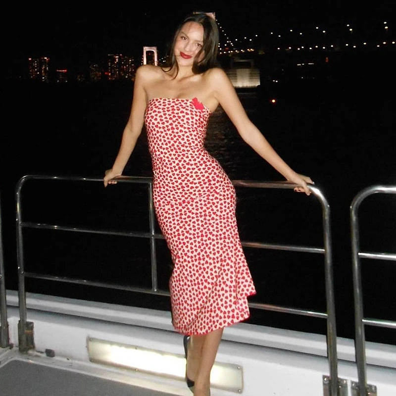 

Сексуальное длинное облегающее платье с разрезом и высокой талией с принтом для свидания и повседневной носки, вечернее платье с юбкой-трапецией No Sve