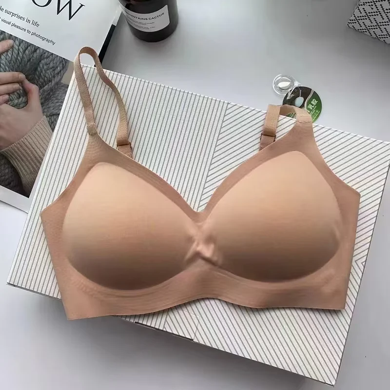 Soutien-gorge sans couture pour femmes, sous-vêtements une pièce, dos magnifique, bonnet partenaires, sans anneau en acier, soutien-gorge de sport, respirant, réglable, document pur, nouveau