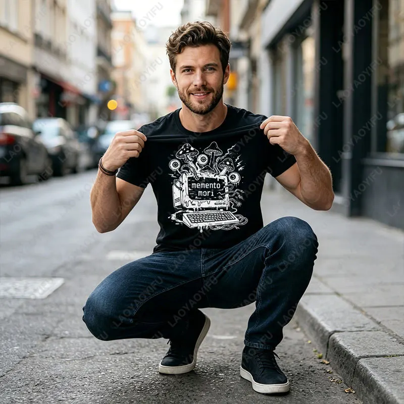 Humor Programmer Funny Graphic T-shirt with Sloth Loading Bar Desgin 100% Cotton Short Sleeve Casual Outdoor Tshirt Daily Wear