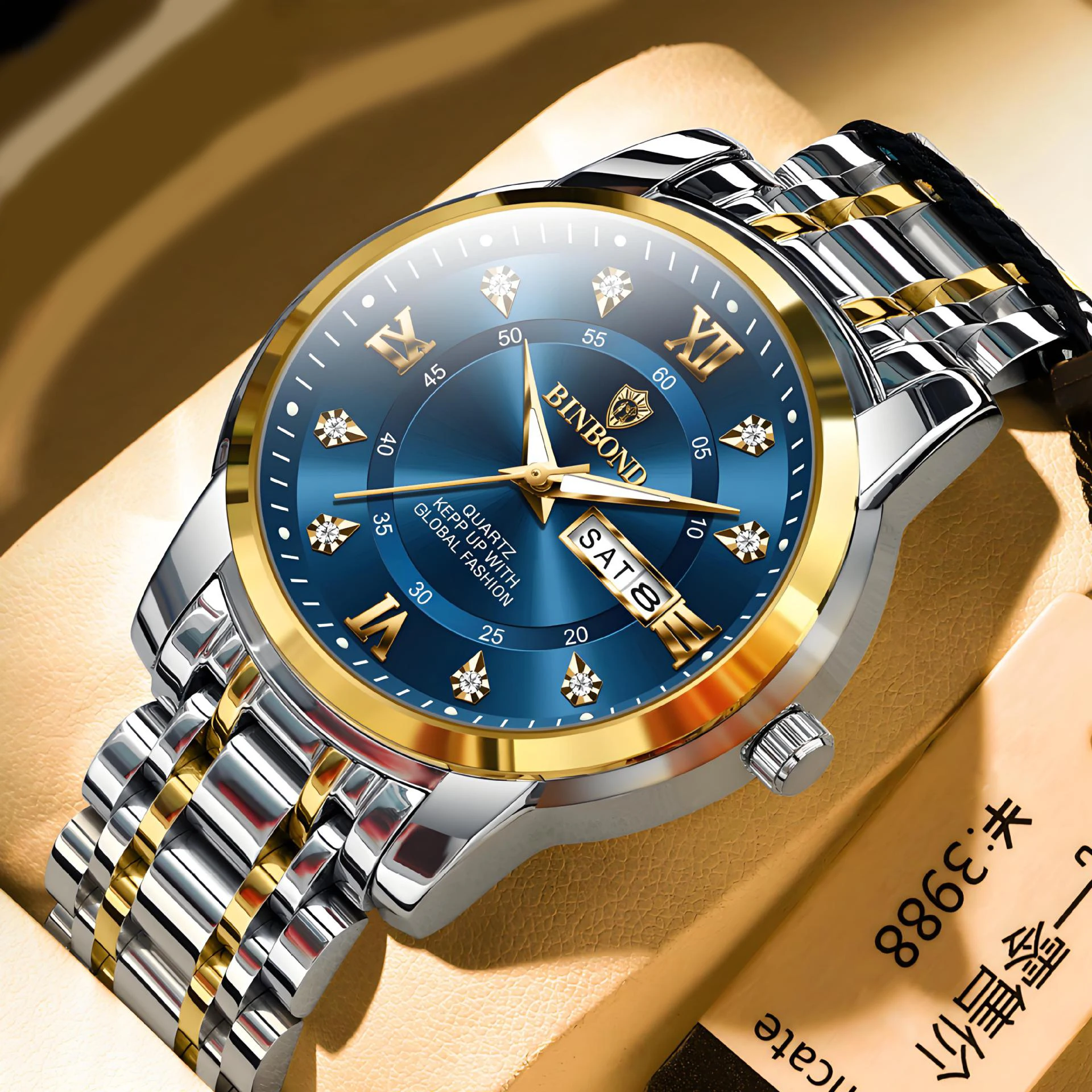 

UTHAI CQ454 Fashionable Men watch, waterproof luminous dual calendar quartz watch, business clock gift，watches for man