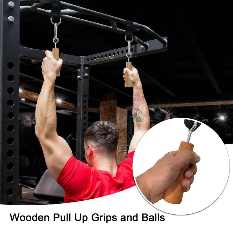 Drewniany uchwyt na piłkę do podciągania Power Ball Hold Grips Trener siły Wspinaczka skałkowa Niepękący uchwyt do podciągania Ball Grip Gym