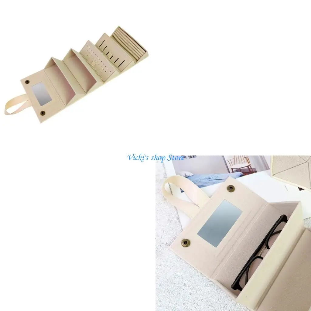 

PU Leather Travel Storage Box For Sunglasses Jewelry With Secure Clasp