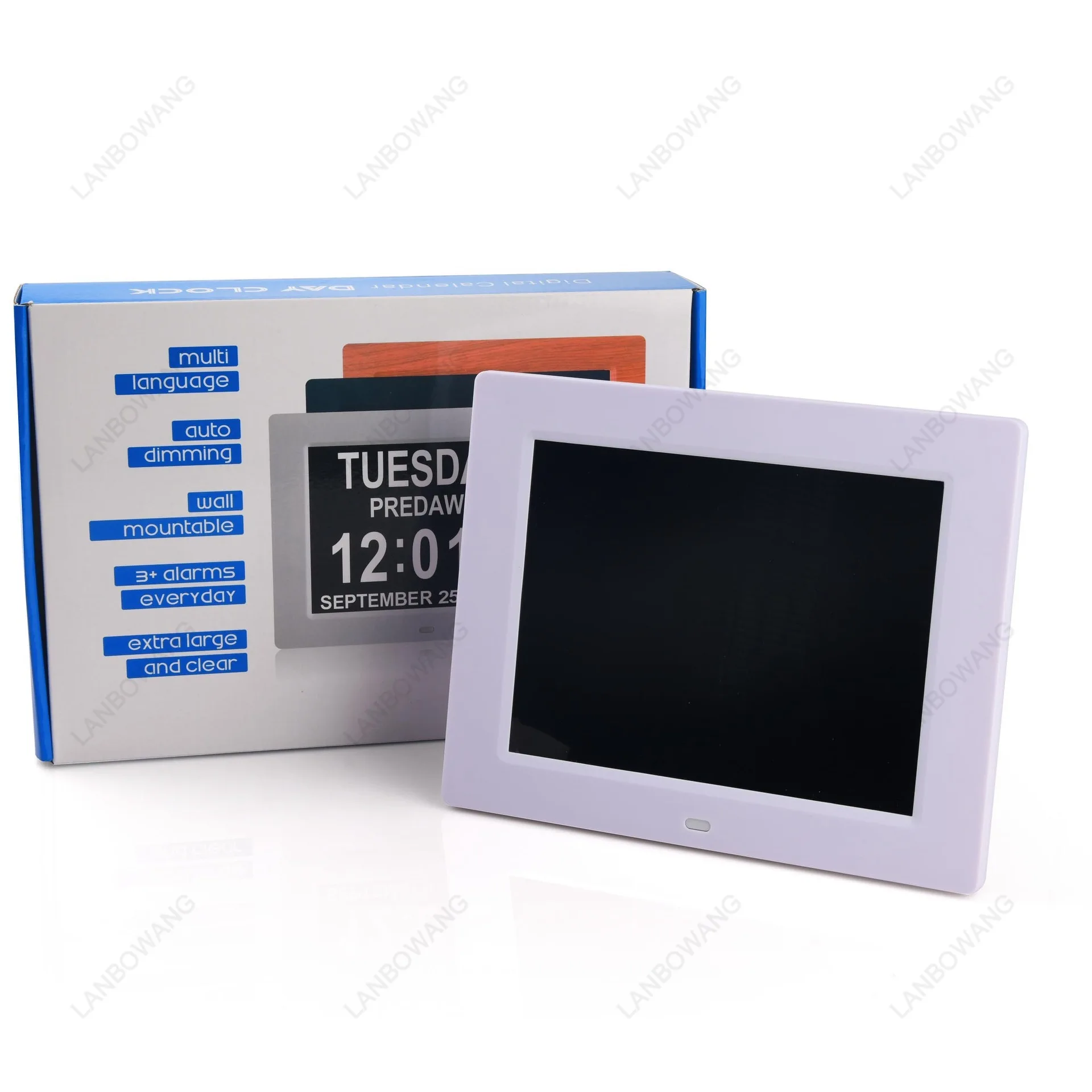 8/10 Inch Lcd Digital Clock High Definition Screen Electronic Calendar Alarm Clock For Elderly