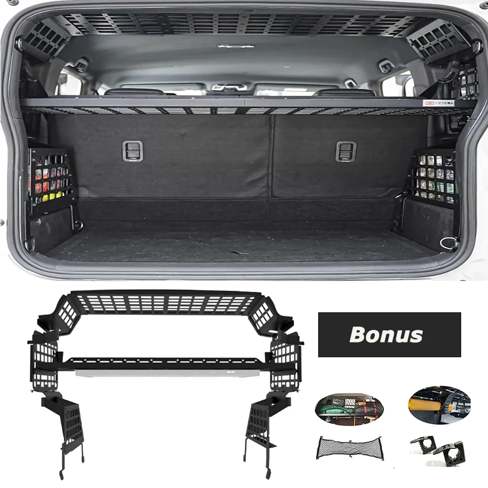 For BAIC 212 T01 2024 2025 Heavy Duty Rear Modular Storage Panel Shelf Molle Panels Car Trunk Cargo Carrier Luggage Racks