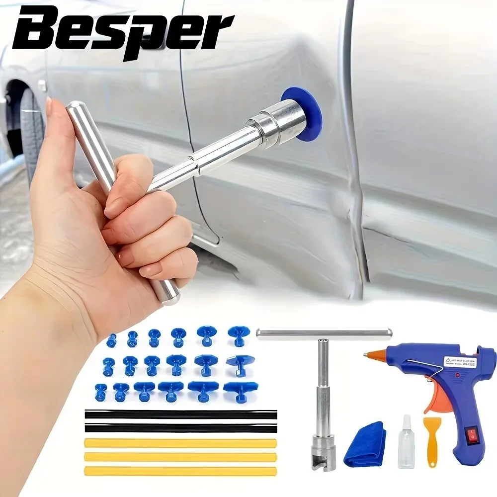 Car Dent Repair Tool Auto Body Part Mechanical Sheet Metal Paintless Dent Removal Puller Kit Hand Tools Kit Set