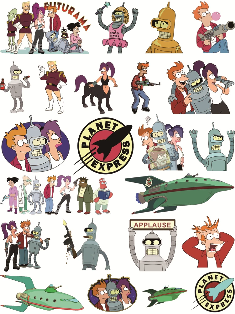 Disney Funny Cartoon Futurama Philip J.Fry Patches for clothes DIY children stripes for jeans self-adhesive vinyl stickers