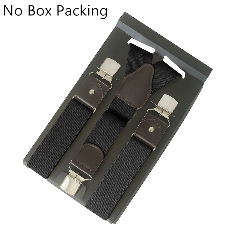 3.5cm Width PU Leather Suspenders Men 3 Steady Clips Male 120cm Suspensorios Adjustable Belt Strap Vintage Men Accessories