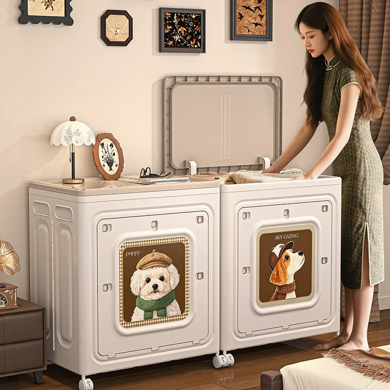 

Extra Large Foldable Storage Box Clothes Organizer Flip Top Collapsible Toy Blanket Bedding Home Bedroom Closet Home Furniture