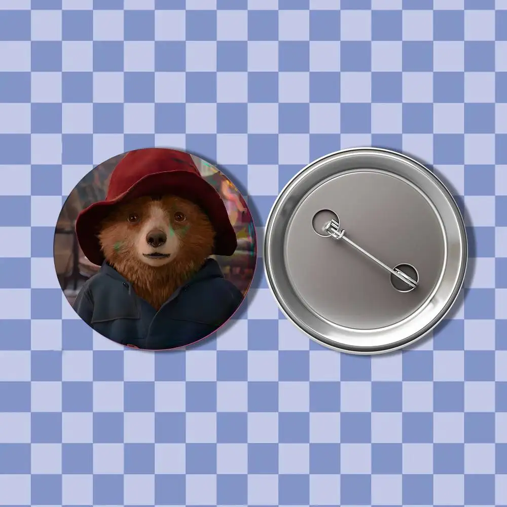 London P-Paddington Bear Creative Round Badge Button Pin Bag Decor Fans Collection Friends Gift Brooch view 3