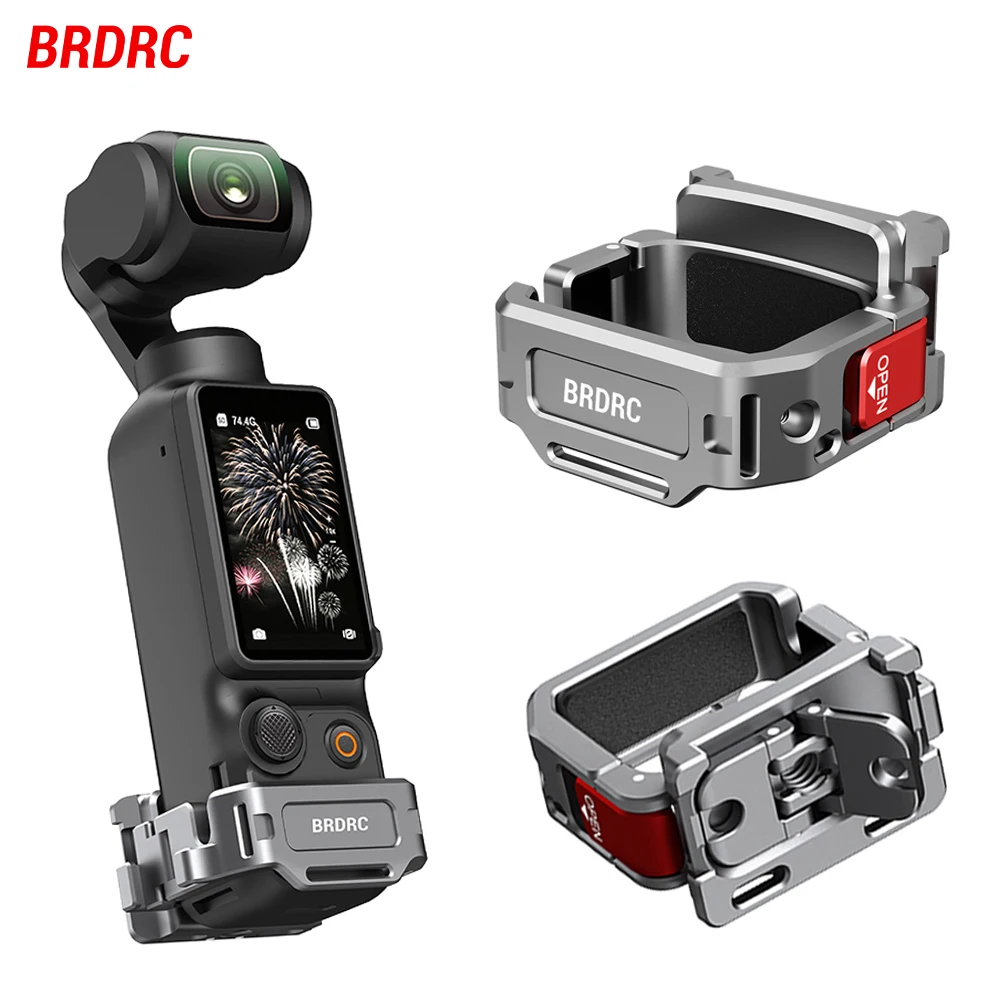 

Extension Adapter for DJI Pocket 3 Multifunctional With 1/4 Screw Frame Holder Clip Cycling/Vlog for Pocket 3 Accessories