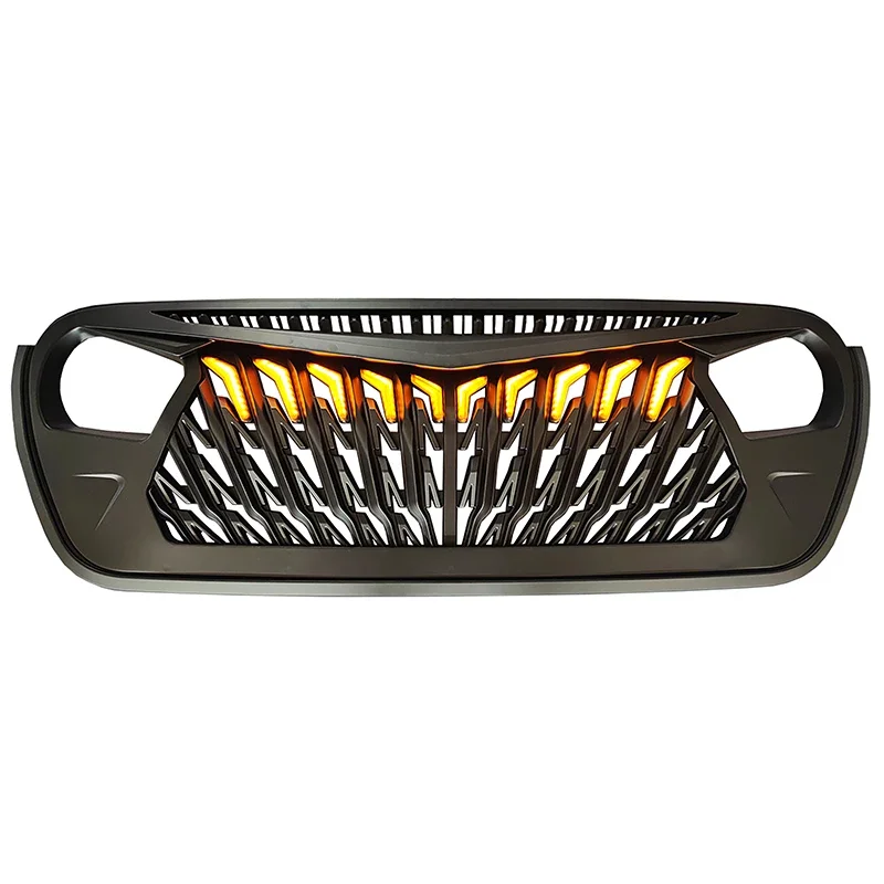 Car Modified Front Grille ABS Off-road 4X4 Accessories For 2018-2022 JEEP WRANGLER JL& Gladiator TJ Black Racing Grills