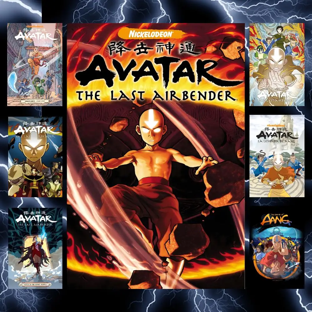 Fantasy Anime A-Avatar Airbender Poster Self-Adhesive Wall Art Poster HD Waterproof PP Bedroom Cafe Gym Home Decor Gift