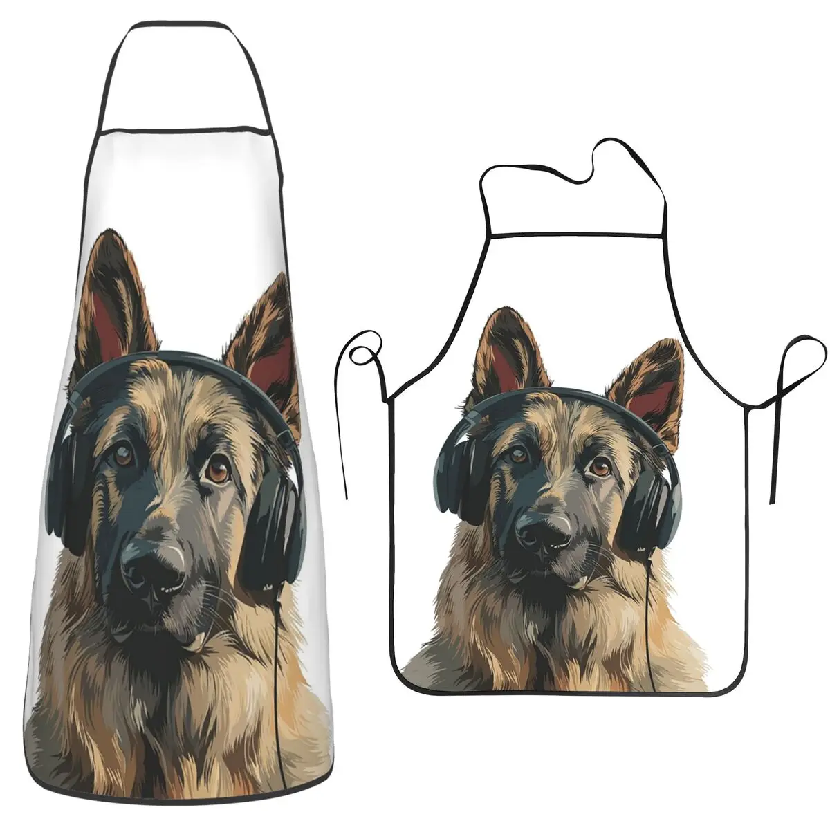 Belgian Shepherd Apron Chef Cooking Tablier Waterproof Bib Kitchen Cleaning Pinafore for Women Men Gardening