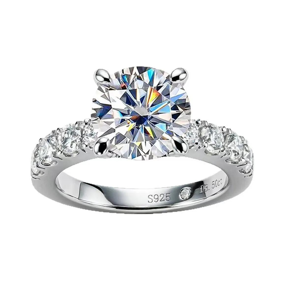 

Обручальные кольца с муассанитом цвета D 3,5 карата, стерлинговое серебро 925 пробы, позолоченные 18 карат, созданные в лаборатории, обручальные кольца, подарок на помолвку