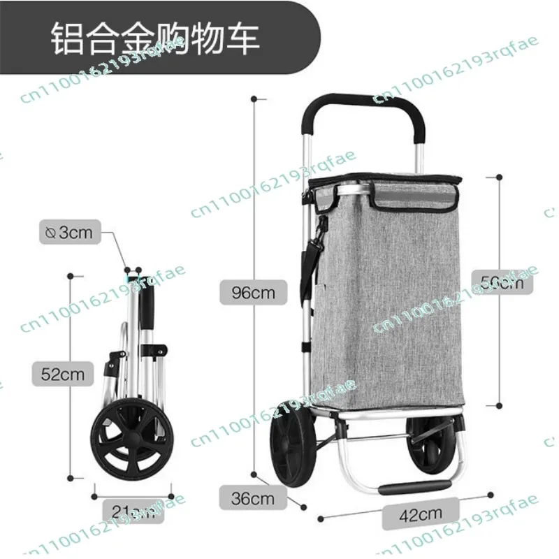 Portable Luggage Cart for The Elderly Portable Trolley 35KG Load Bearing Shopping Cart Foldable Supermarket Shopping Cart
