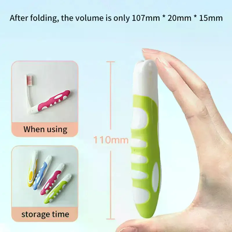 Hygiene Oral Portable Foldable Travel Camping Toothbrush Hiking Tooth Brush Tooth Cleaning Tools Folding Toothbrush For Adults