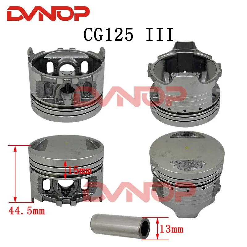 56.5mm Piston 13mm 15mm Pin Assembly Kit for Honda CG125 CB125 CT125 SL125 TL125 CL125 Lifan Zongshen 125 156FMI 157FMI